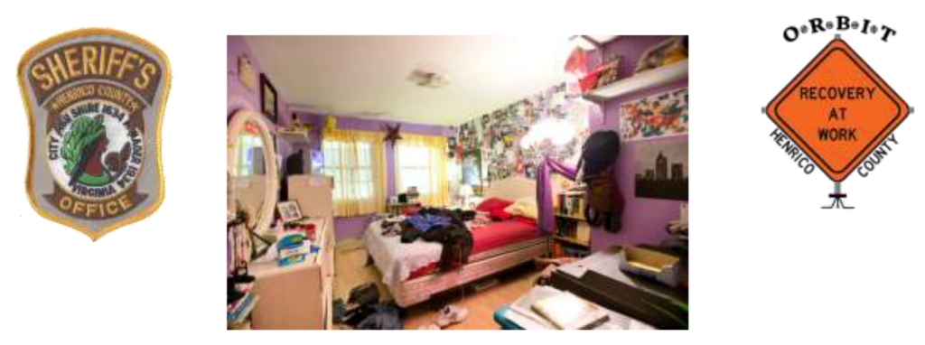 Picture of a bedroom with drug use clues apparent